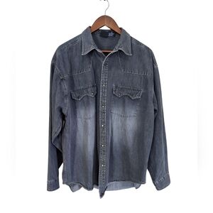 Y2K Bugle Boy Denim Long Sleeve Shirt